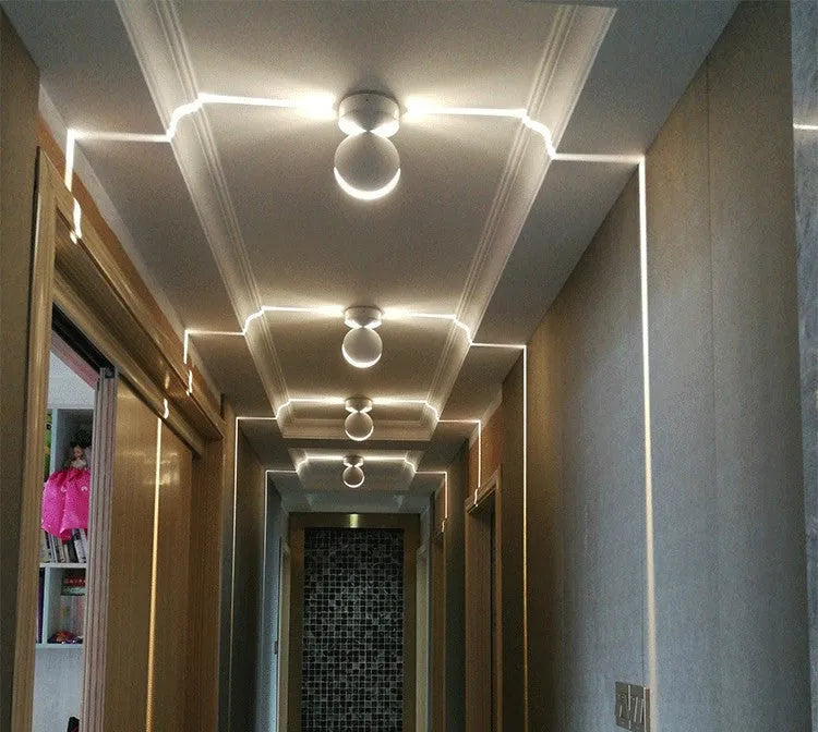 Corridor modern lighting spotlight bar wall lamp with LED and glass lens in white colour