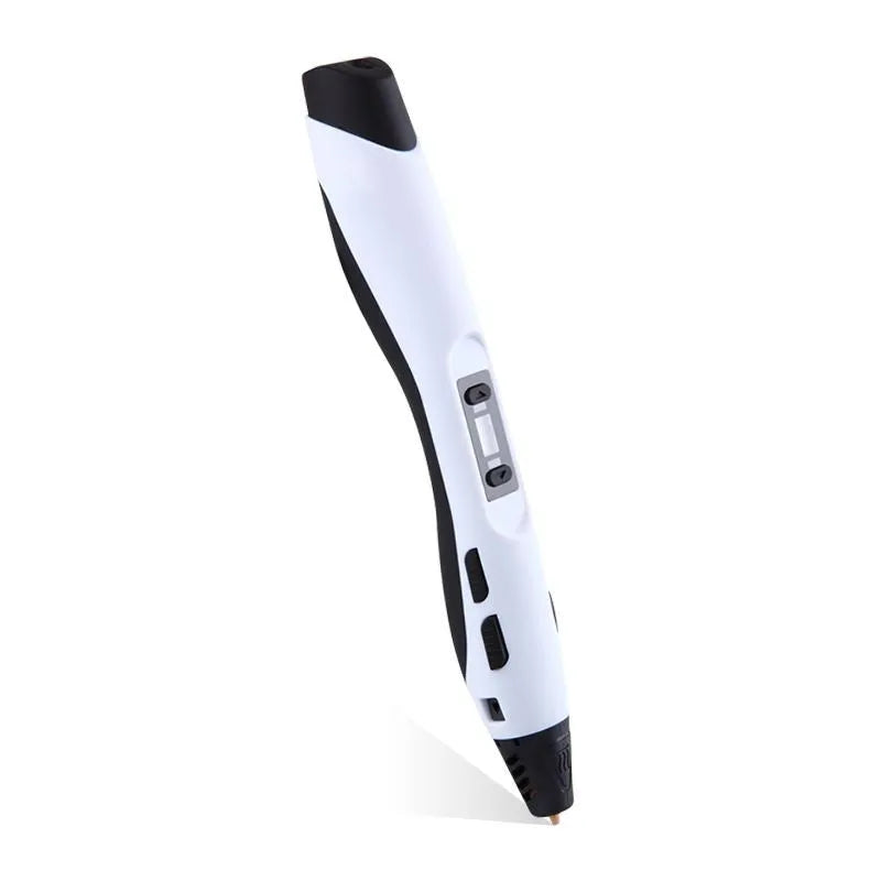 3D printing pen in black with plastic body, 180mm length, for handheld graffiti drawing