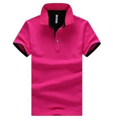 Men's casual fashion stand collar polo shirt in cotton with short sleeves