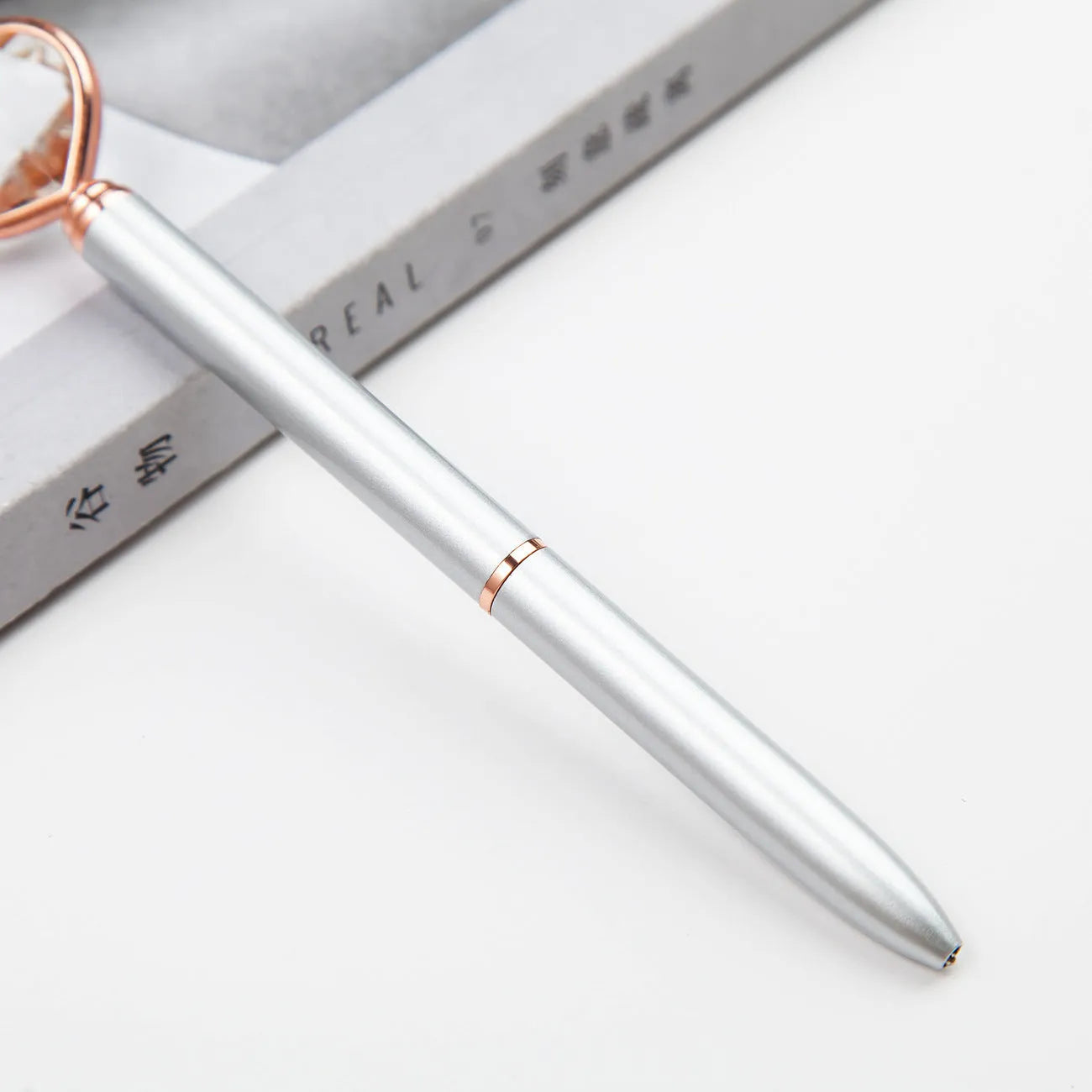 Creative crystal love ball metal pen in golden, rose gold and silver colour options
