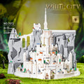 7072 Baicheng Imperial Capital castle model building blocks set with lights in colour box packaging