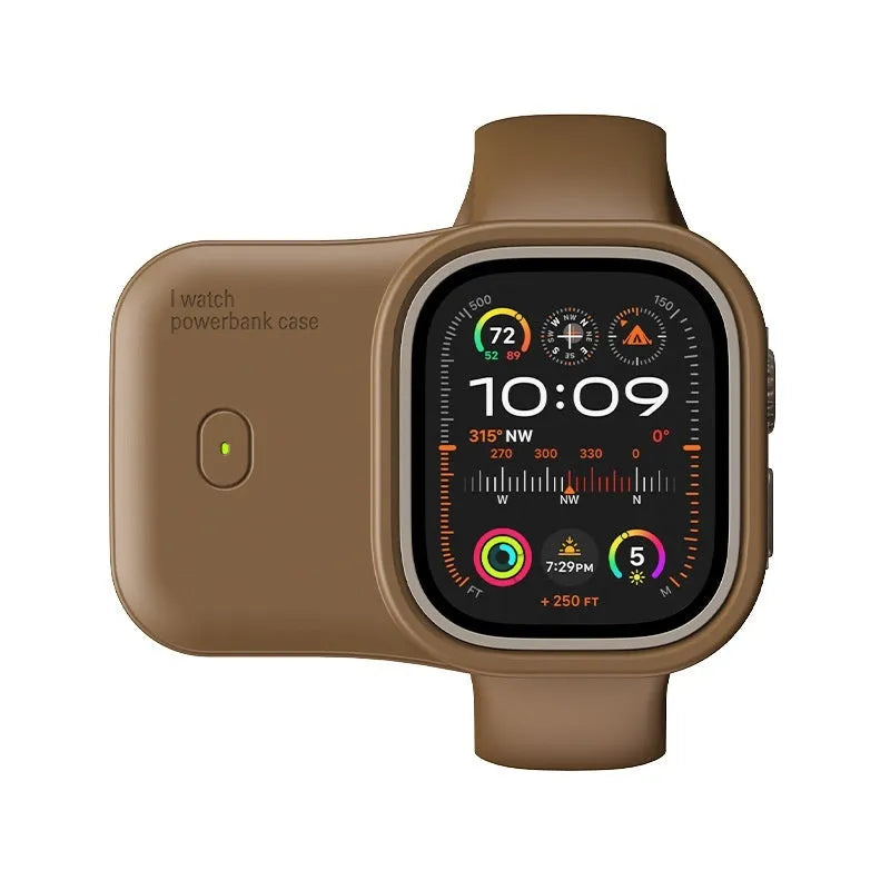 Apple Watch portable wireless charging case power bank with silicone protective case