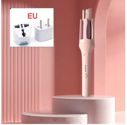 Automatic hair curler 32mm in white beige with wired power and EU adapter