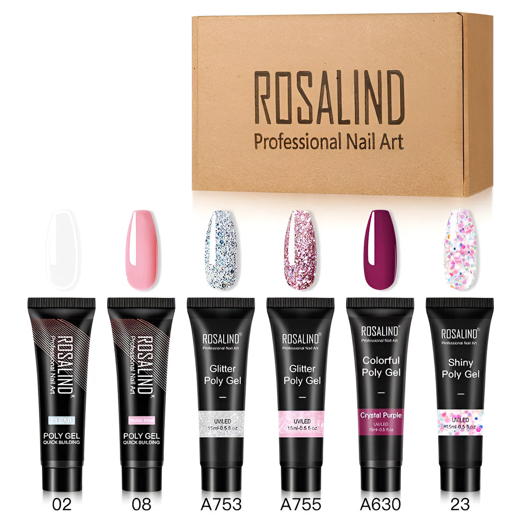 15ml multi-color mixed builder gel for nail extension with LED UV curing