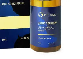 Glorious Facial Liquid moisturiser bottle measuring 10.1cm tall with squared 3.3cm base