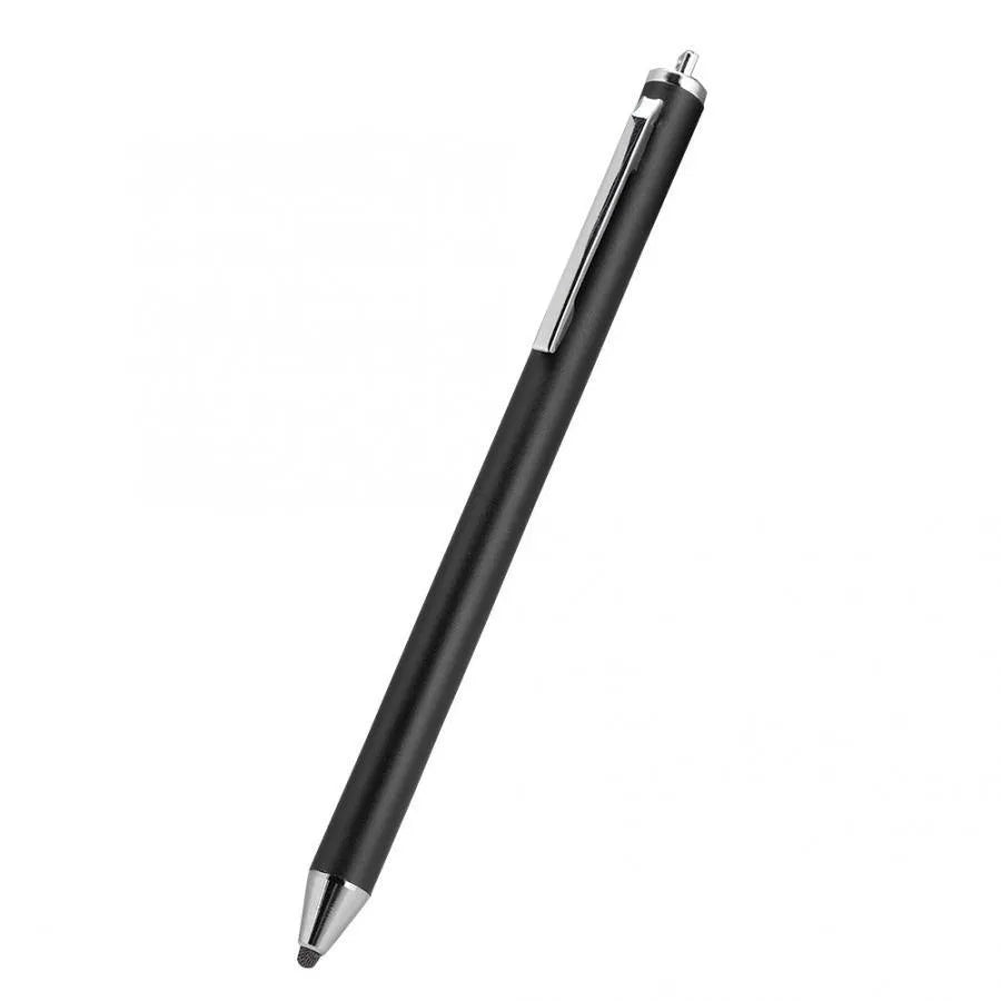 Metal capacitive stylus pen in seven colour options: black, silver, red, sky blue, gold, pink, and grey.