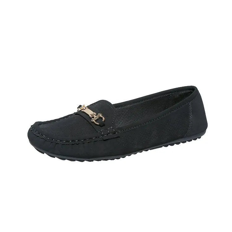 Women's flat casual shoes in artificial PU available in white, black and khaki colours