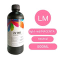 500ml UV ink bottle for Epson flatbed and coil printers with eight colour options