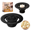 Black 4-piece kitchen mould set for shaping baozi, dumplings and shaomai