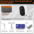 Wireless indoor surveillance camera with compact design and integrated mounting bracket