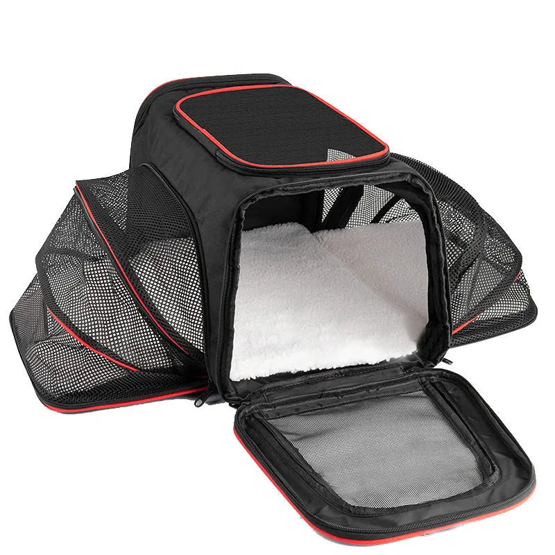 Cat bag pet carrier in 600D cation fabric with large capacity
