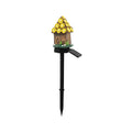 Outdoor waterproof flower-shaped solar LED light for garden resin houses with IP55 rating