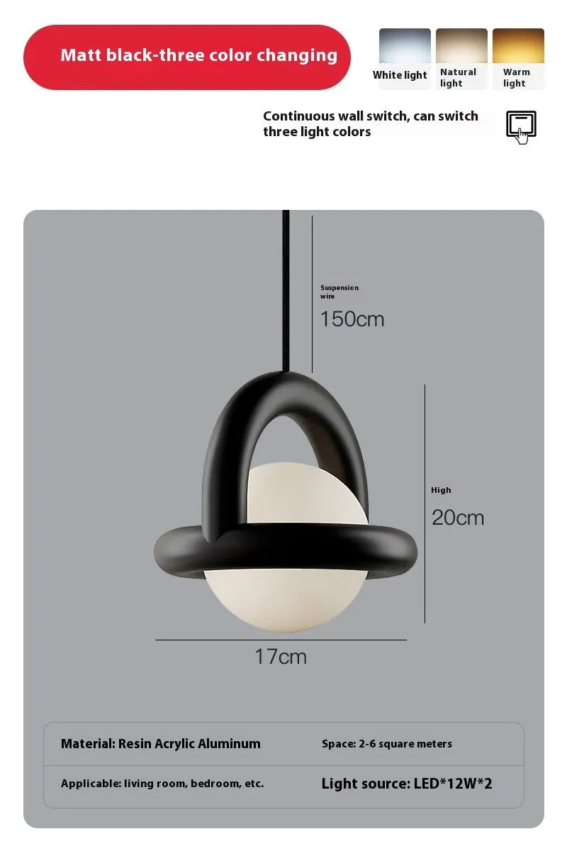 Nordic style matte black hanging line pendant lamp with an adjustable cord