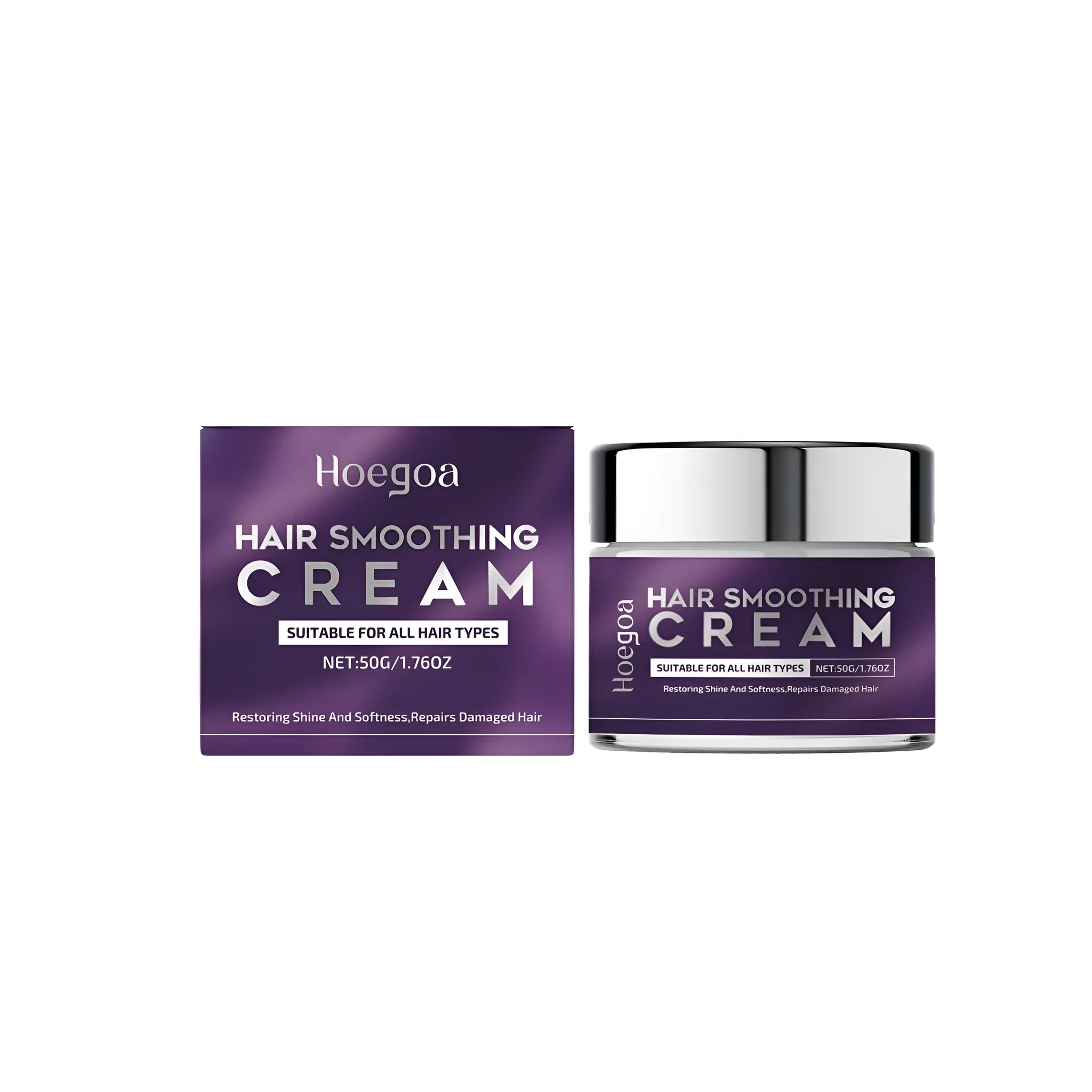 50g jar of straight hair cream with hydrolysed keratin and coconut oil