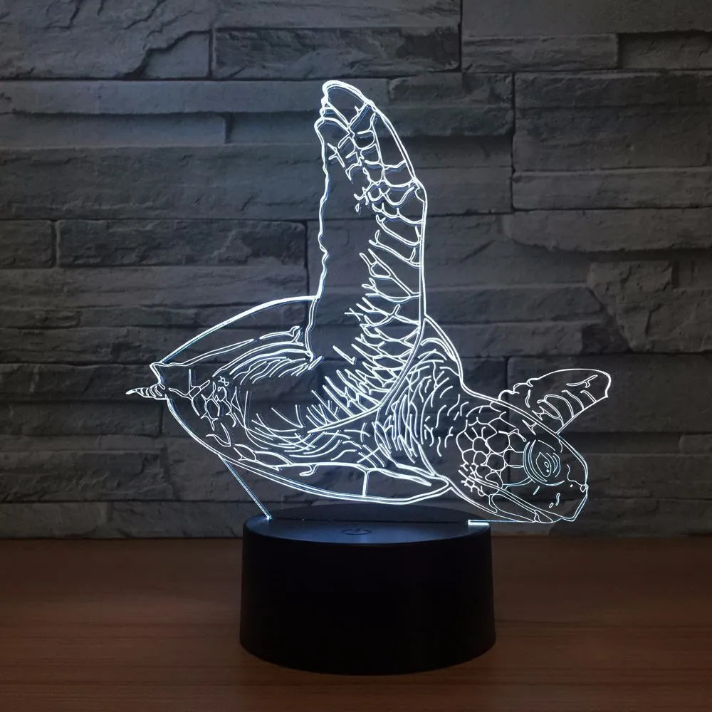 LED touch remote control desk lamp in black with 7 colour change acrylic plate on compact ABS base