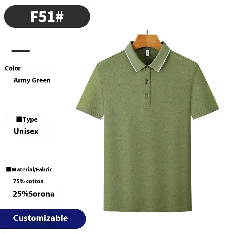 Men's loose fit solid colour cotton pullover shirt with short sleeves for summer workwear.