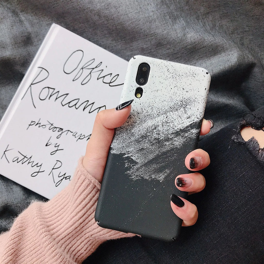 Painted PC phone case back cover for Honor Huawei smartphones in solid colour