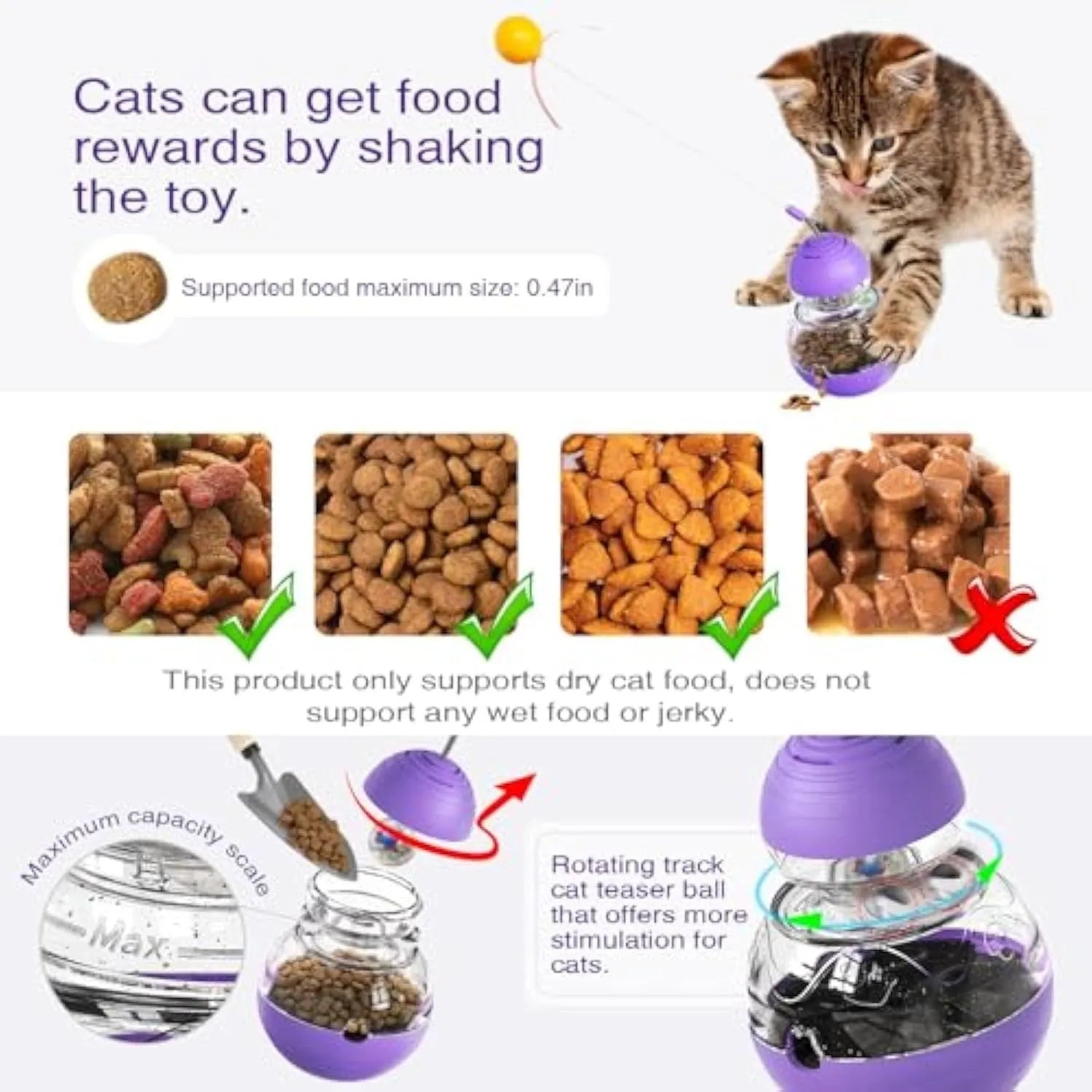 Green rope and electric yellow ball cat wand toy with slow feed dispenser on rocking base