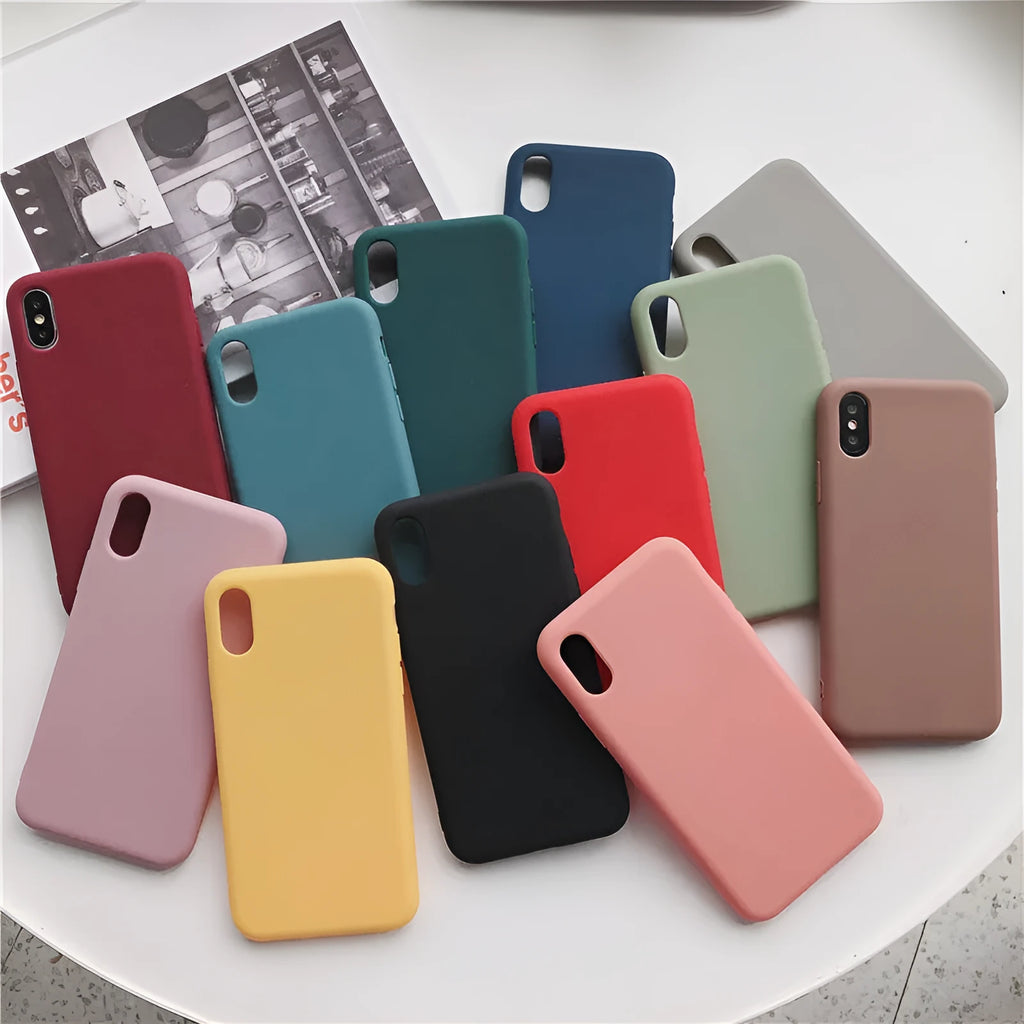 Silicone iPhone case in multiple colours for models 6 through 11 Pro Max