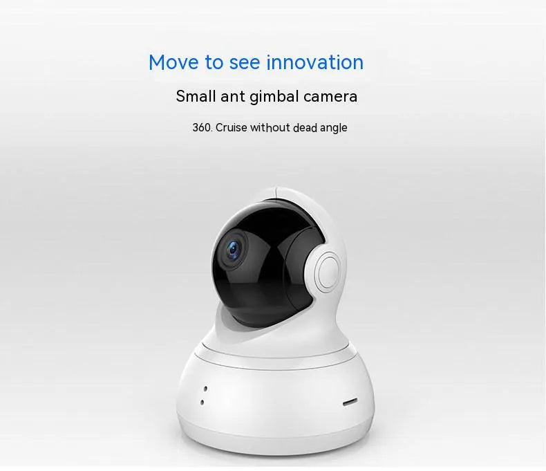 White wireless WiFi surveillance camera with 360-degree HD night vision and wall mount