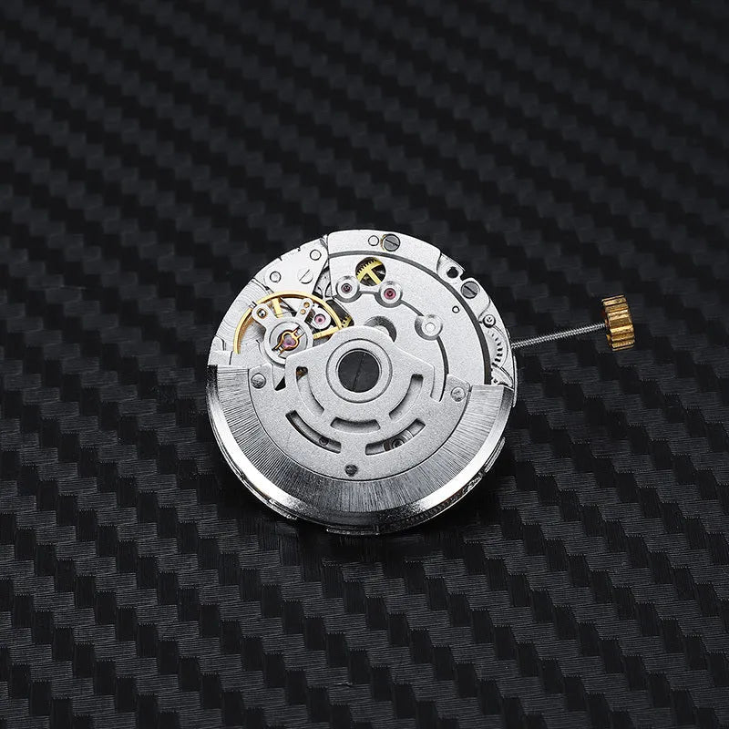 8215 automatic movement replacement with silver stainless steel construction showing 25mm diameter