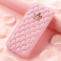 Crown Card Leather Case for Samsung Galaxy flip case with card slot in four colours Black Pink White Rose Red