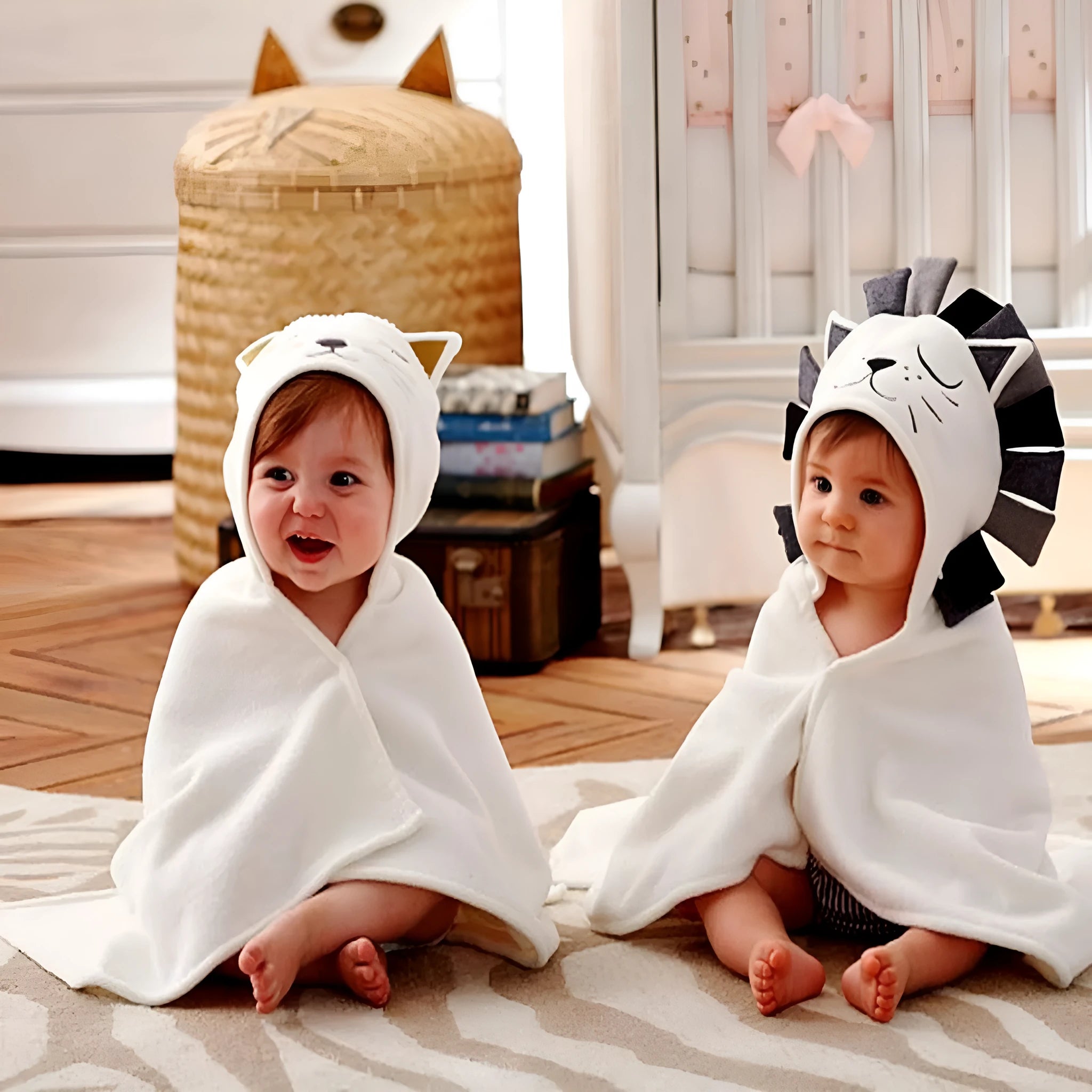 Cotton bath towel with Lion King stuffed toy for baby 85x58cm