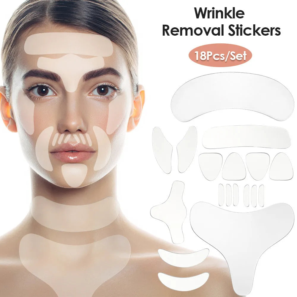 Reusable transparent beauty patch sticker for facial care – 18 pieces pack for face chest and neck