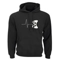Casual men's loose long-sleeved plus fleece sweater with printed design and patch pocket in grey colour