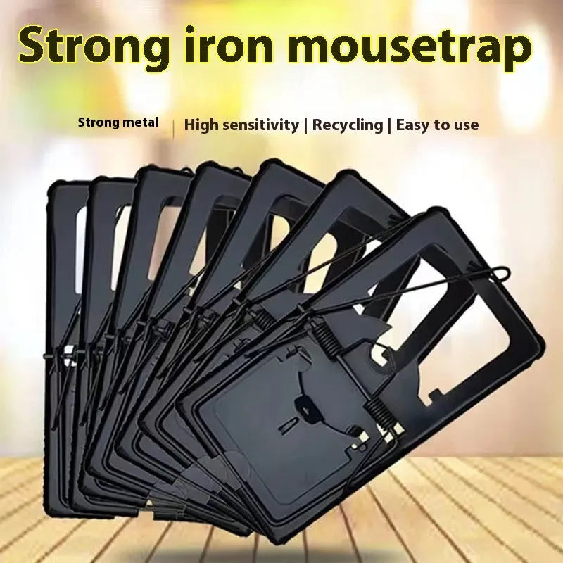 Automatic cage-style mouse trap for indoor use.