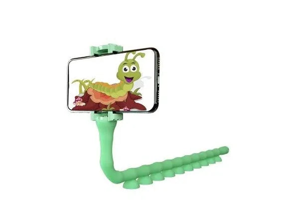 Flexible 62cm phone holder with gooseneck arm and suction cup base in black colour