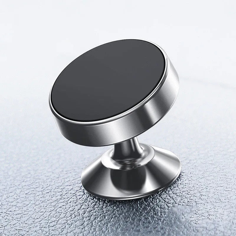Magnetic car phone holder aluminium alloy CD texture black colour paste style on dashboard