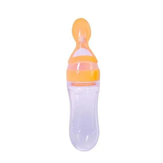 Clear disposable 18 oz paper drinking cup with a blue coloured lid on a table.
