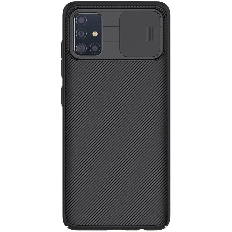 CamShield Samsung Galaxy A51 black PC back cover phone case front view