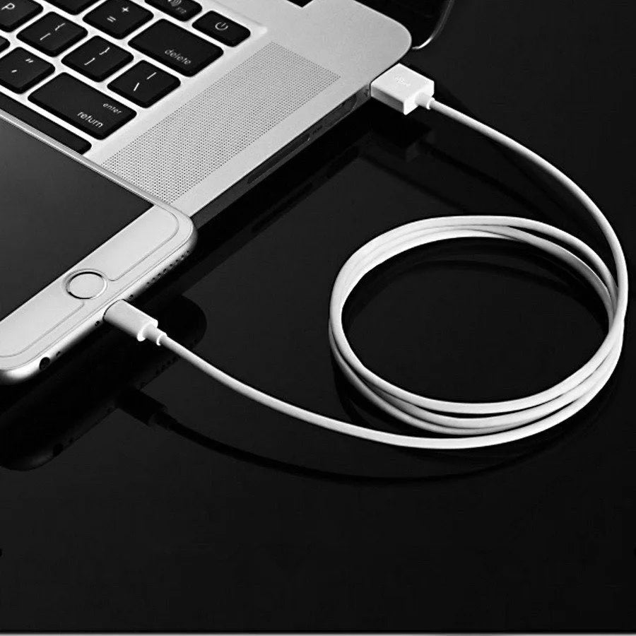 USB travel charger and cable set for iPhone and iPad, 5V 2A mains wall charger