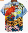Men's plus size short sleeve cardigan in slim fit with digital print, available in multiple colours and sizes S to 5XL