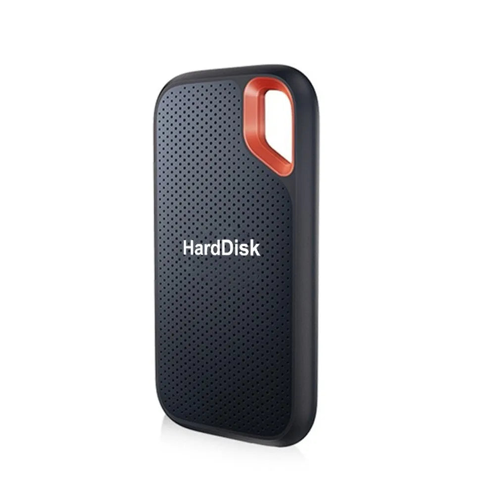 Black mobile SSD external hard drive with Type-C 3.1 interface