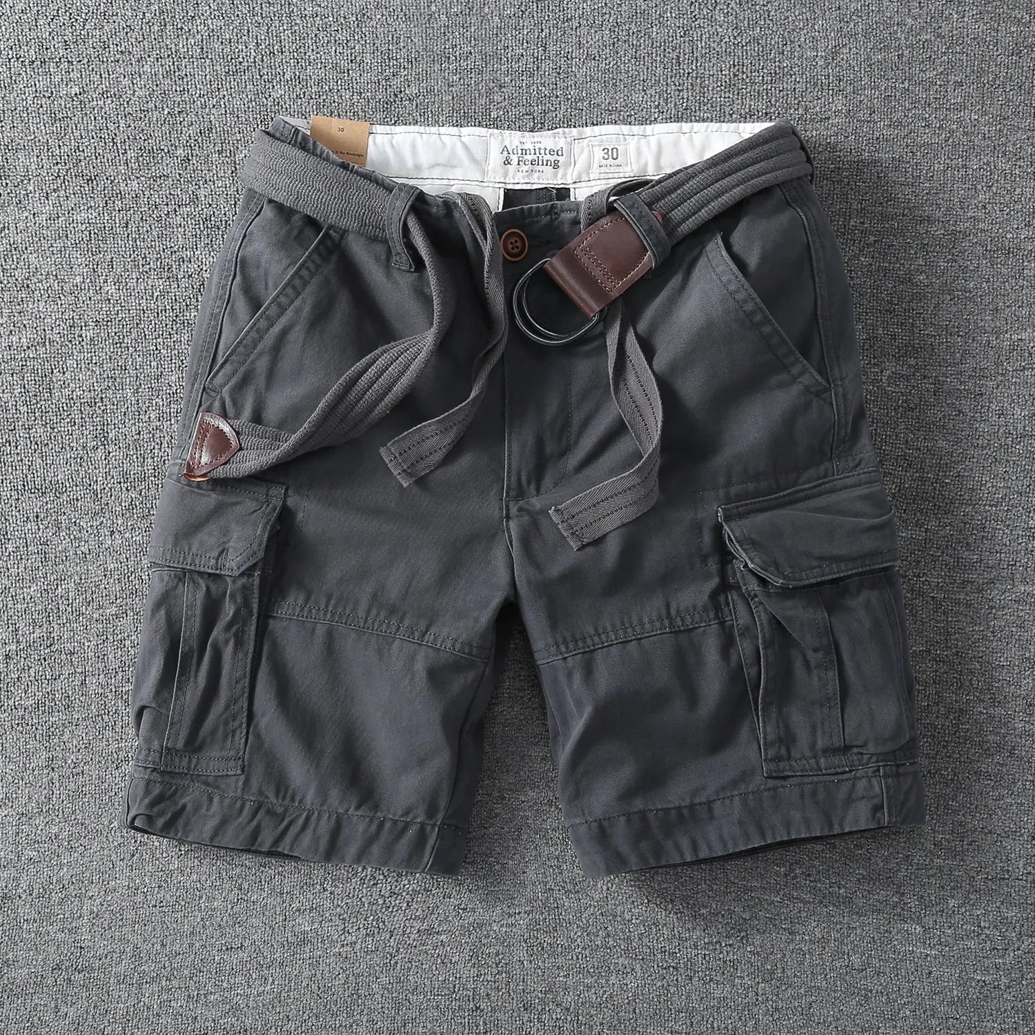 Retro heavy casual cotton overalls pants with button fly in army green