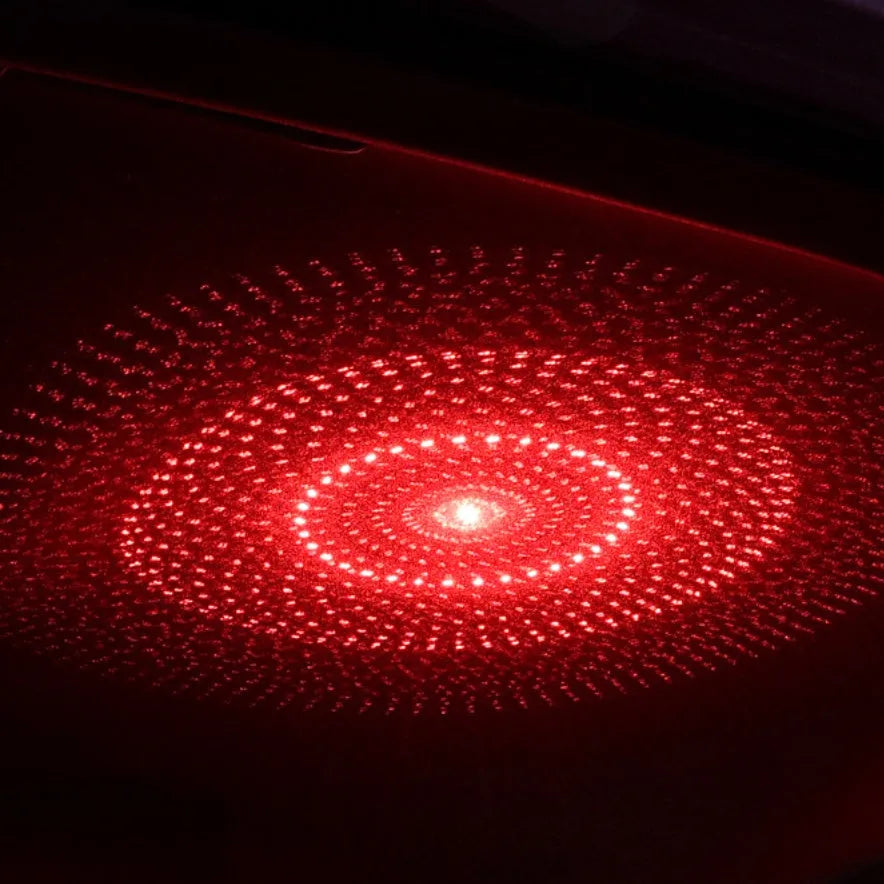 USB star laser projection lights for car interior atmosphere decoration with multiple colour options and style settings