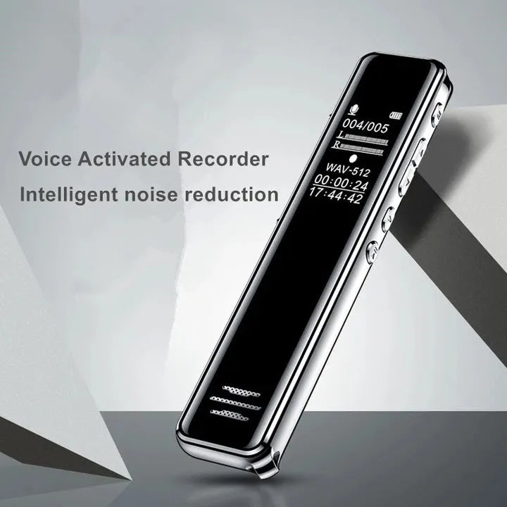 Q22 noise reduction recording pen in black, zinc alloy shell, LCD screen, 16GB capacity