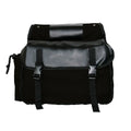 Canvas rear seat storage bag for bicycle or motorcycle in khaki, army green, or black, 27x44x15 cm with zipper pocket