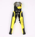 Yellow automatic wire stripper crimper cutter tool for electrical cables 4-22 AWG