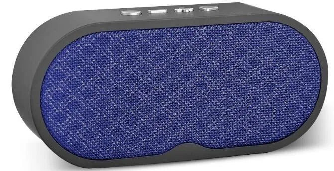 Bluetooth wireless speaker with subwoofer in choice of colours showing TF slot and USB port