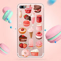 Transparent TPU phone case with custom back cover on smartphone