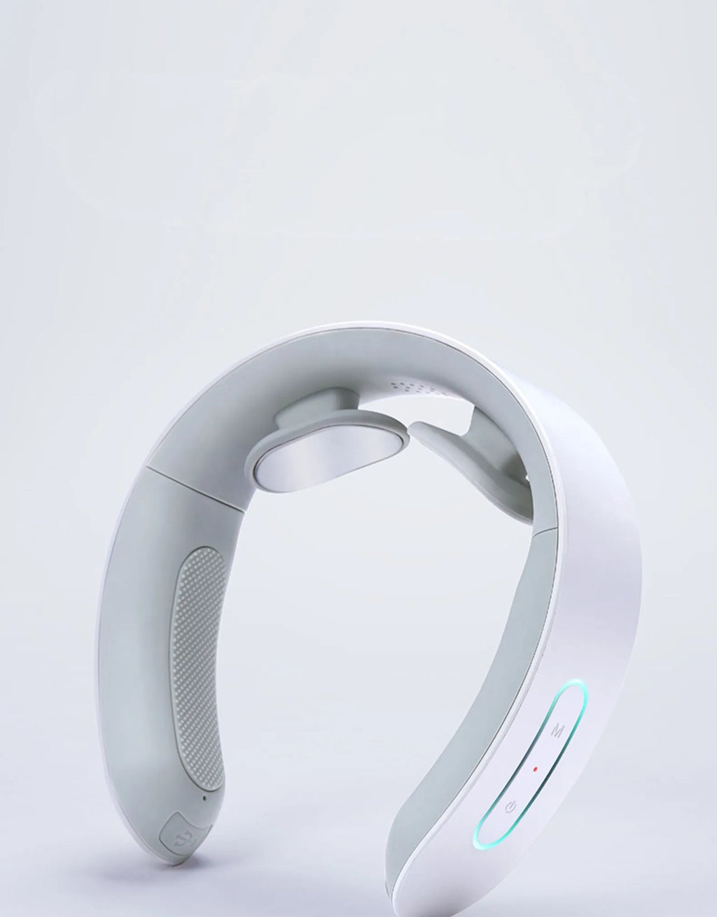 White full body electric acupressure massager with heat therapy for back, neck, and shoulder pain.