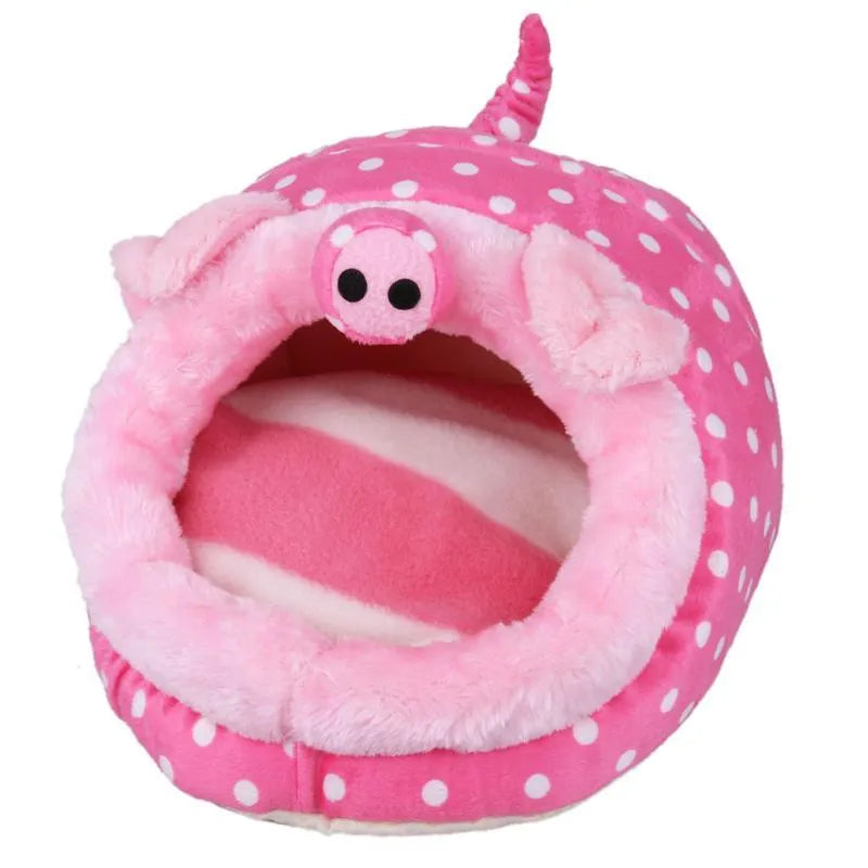 Warm removable washable 3D PP cotton hamster nest in Deer pattern, size L 24x20x18cm