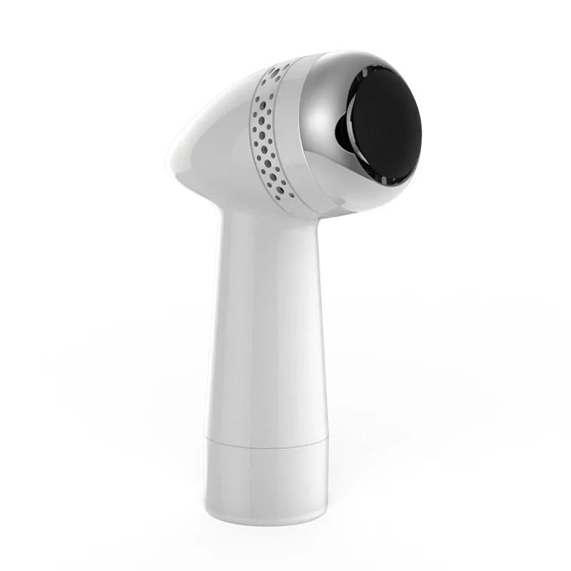 Electric vacuum foot grinder with refined quartz head in gold finish for gentle cuticle removal