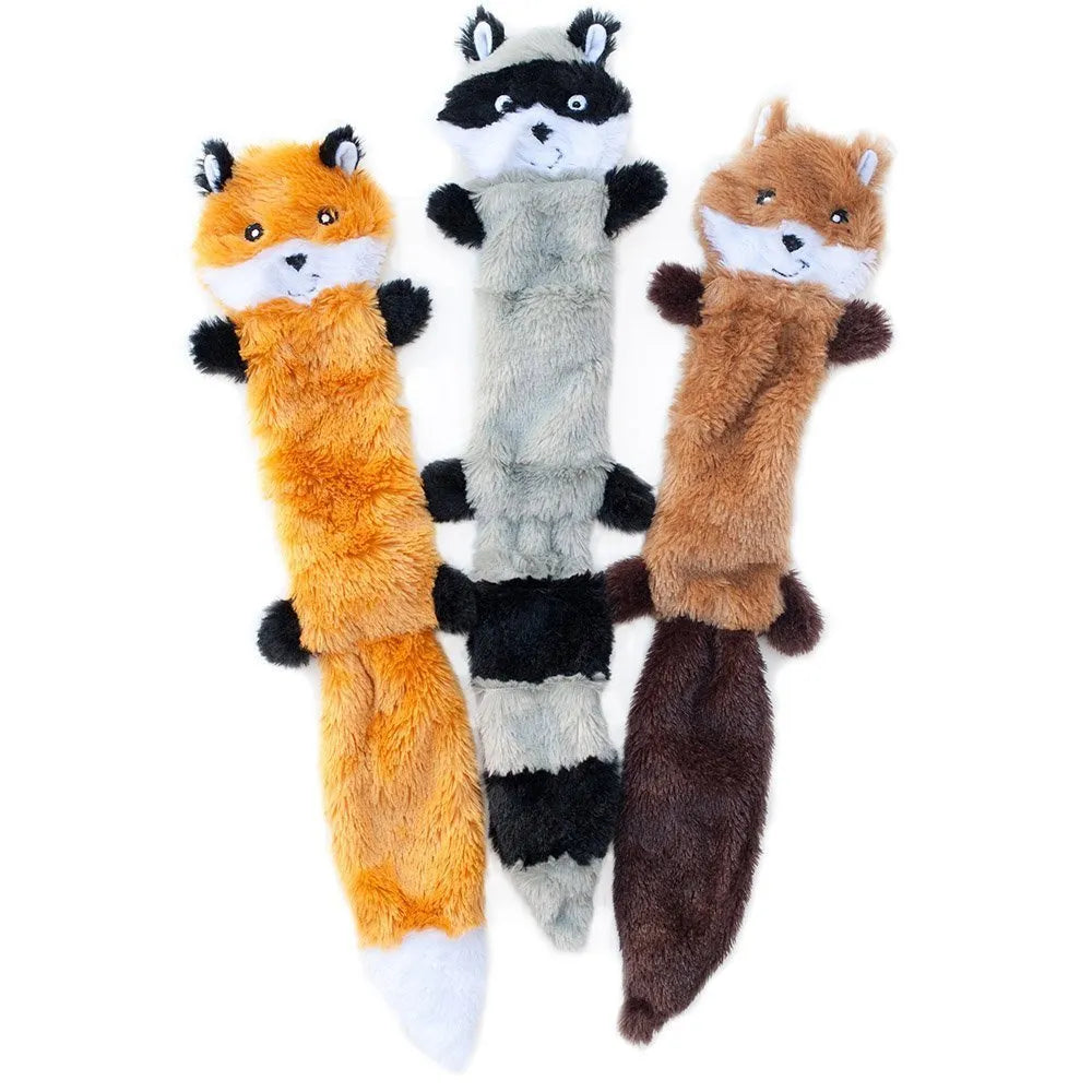 Colourful plush dog toy with squeaker measuring 46 cm long for interactive pet play
