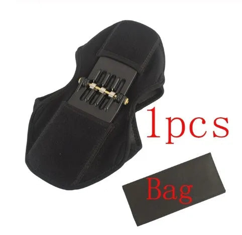 Adjustable knee brace patella support booster with spring mechanism and breathable fabric