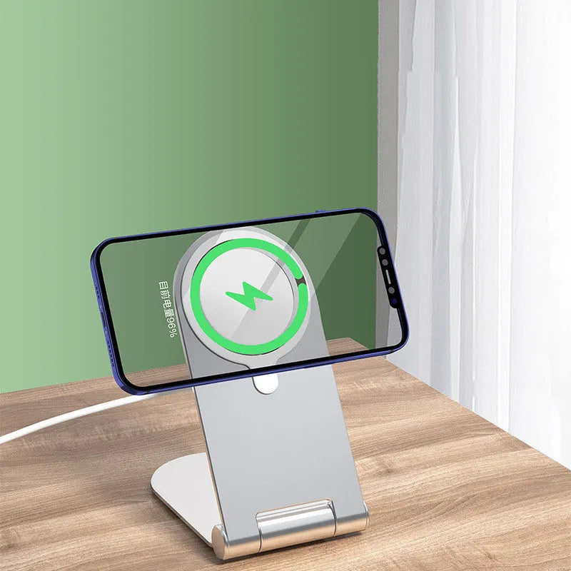 Silver vertical adjustable magnetic phone bracket for iPhone 12 series car mounting